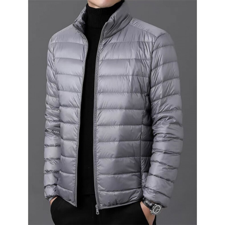 真羽绒50达标绒男士轻薄羽绒服大码立领连帽马甲都有F01P53，男装羽绒服，星座1113