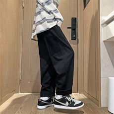 美式裤子高街ins潮坠感工装裤男直筒重磅休闲长裤K0114-P35，男装休闲裤，星座308B-1