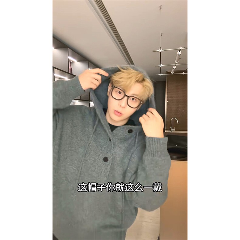 重磅秋冬装北极绒开衫毛衣美式复古休闲慵懒风针织衫加厚连帽外套,男装针织衫/毛衣,电商A486