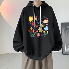 连帽卫衣男大码运动服帽衫外套WY2319-P35加绒款-P40，男装卫衣，电商A040