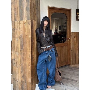 【高质量现货特批37元 】男女秋冬宽松牛仔裤610A-N8319图片