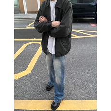 B221美式ins高街暗黑小众个性宽松直筒牛仔裤LK23140-P65控88，男装牛仔裤，电商B221