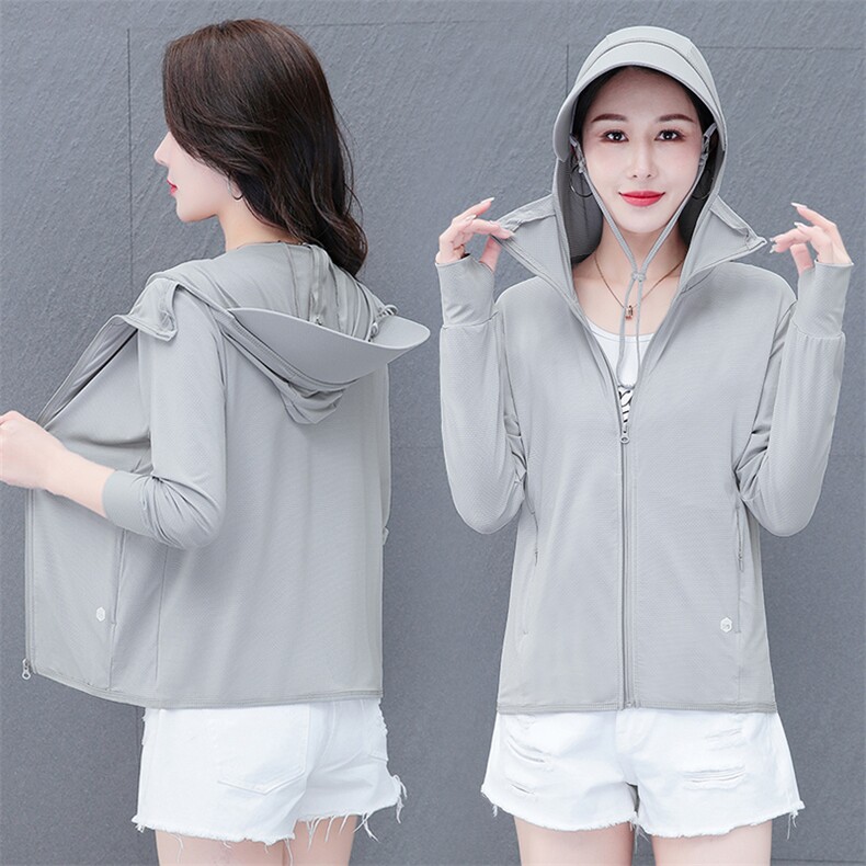 燕颉大檐帽速干防晒服女夏季2023中年妈妈防紫外线透气防晒衣外套，女装防晒衣，燕颉服饰