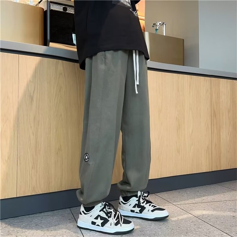 男装休闲裤美式复古纯棉潮牌工装裤高街束脚裤男长GK200-P35,男装休闲裤,星座1109-3