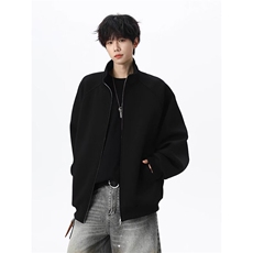W10534-P58网图现货立领开衫卫衣宽松休闲运动夹克外套高品质，男装夹克，星座1608