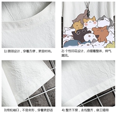 YT26162-P30亚麻短袖t恤男大码五分袖男宽松七分袖网格挂拍，男装T恤，电商A040A
