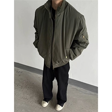 冬季BOMBER棉服男高领飞行服棉衣加厚美式复古休闲棒球服外套，男装棉衣，星座1210-1