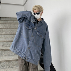 美式宽松大口袋牛仔外套男女韩版夹克上衣潮GJ8329-P55，男装夹克，星座1008
