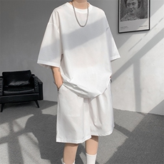 8XL-M特大码休闲运动套装男士夏季短袖短裤衣服一套男装TZ103P32，男装休闲套装，电商D206-1