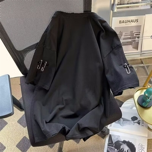 2024潮小众设计感短袖T恤男装高街宽松显瘦体恤上衣T001/P35图片