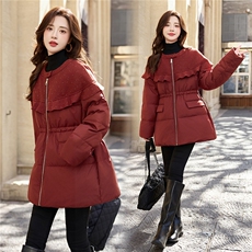 巨好看的拼接羽绒服女中长款冬季2025新款宽松圆领加厚白鸭绒外套，女装羽绒服，流量+