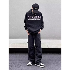 【高质量现货特批45】男秋冬宽松对折牛仔裤610A-N8104，男装牛仔裤，星座610A
