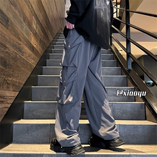 XZ616春季新款冰丝工装裤设计款垂感休闲裤TY2429P65控78，男装休闲裤，星座512A（原616）