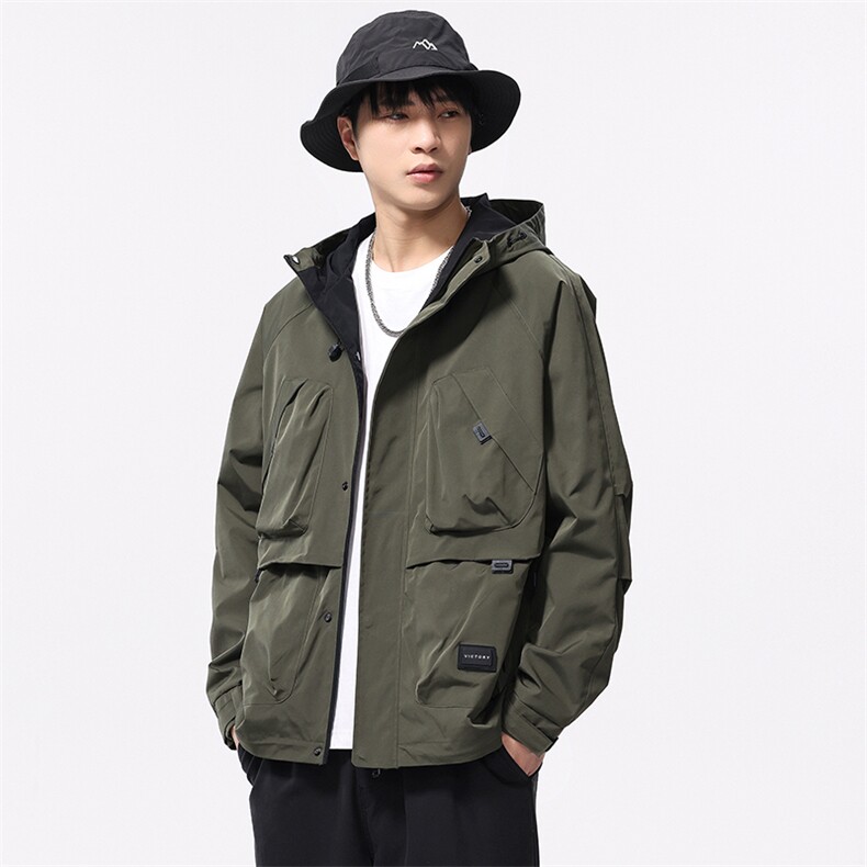 2025春秋季新款登山服男士夹克宽松潮流速干连帽外套F0913-P100,男装夹克,电商D215