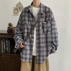 点击率8点秋季衬衫男宽松长袖上衣D329-QM614-P50控68，男装衬衫，电商D329