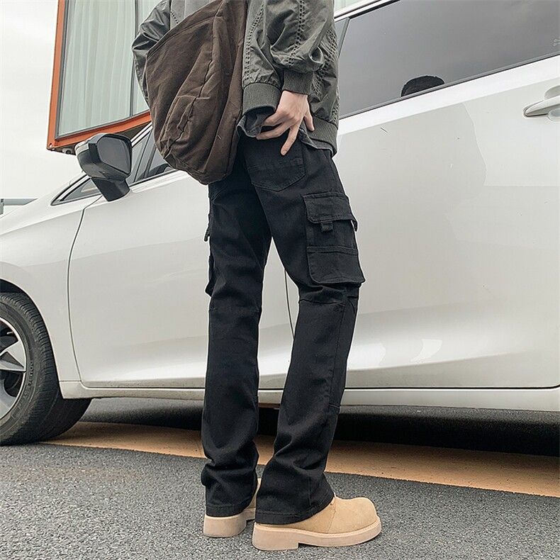 A408-1-23K60647-P65-X88-M-3XL 美式高街休闲直筒小脚工装牛仔裤图片