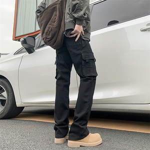 A408-1-23K60647-P65-X88-M-3XL 美式高街休闲直筒小脚工装牛仔裤图片