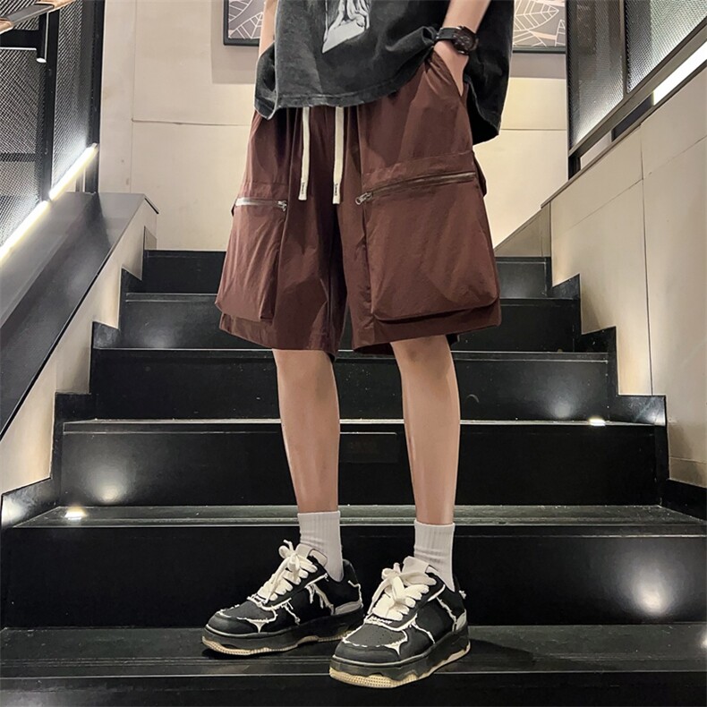 美式高街拉链工装短裤男夏季薄款宽松运动五分裤A406K605特P40,男装牛仔裤,星座309（原A406）