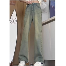 【特批特价】牛仔裤男女款修身直筒微喇百搭柳叶弯刀YK6601P35，男装牛仔裤，星座1112-1