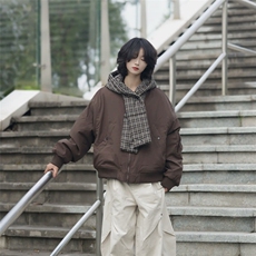 有货DMF18-特批90抖音得物高质量披肩格子棉服外套，男装棉衣，星座603-2