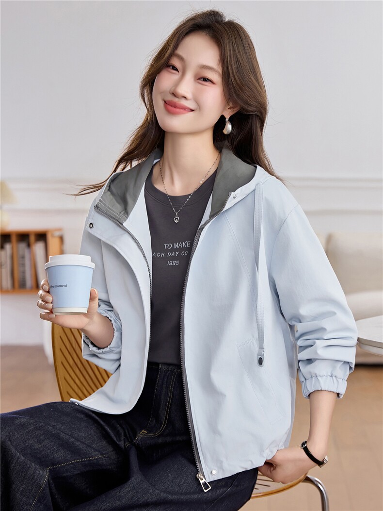 现货！现货！2026春季新款时尚宽松休闲短款外套女,女装短外套,以桐