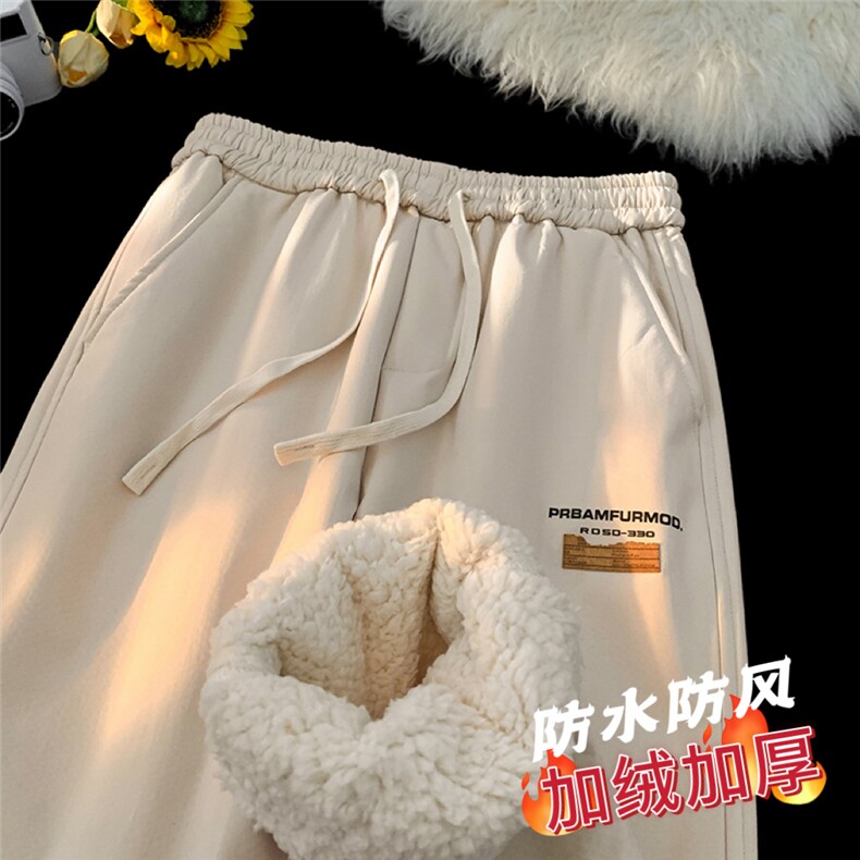 现货1万件冬季羊羔绒加绒保暖三防休闲裤男715-6BX27(控78)，男装休闲裤，星座715-6