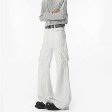 迷彩工装裤炸街修身微喇大码S-5XL拖地牛仔裤现货78011特P45控78，男装牛仔裤，星座227-7