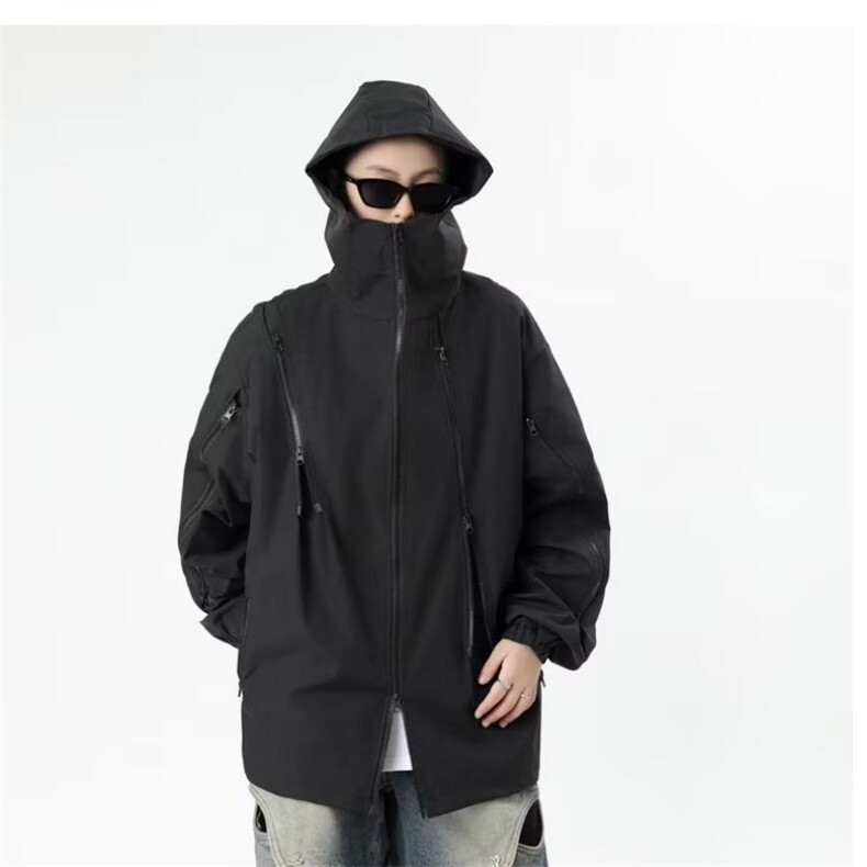 秋季青春纯色拉链连帽冲锋衣J88P55,男装夹克,星座1116-2