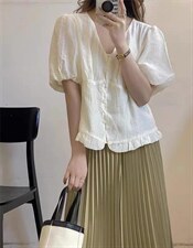 夏季韩系小衫,其它,红糖