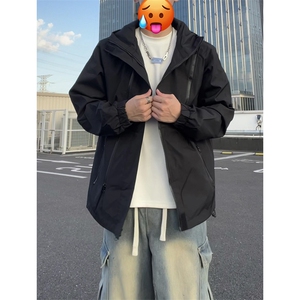 日系冲锋衣外套男高街上衣原宿风户外宽松夹克F8008-特价P37图片