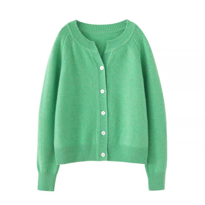 2025年秋季时尚百搭通勤简约休闲开衫花纱，女装羊绒衫，麦德绒