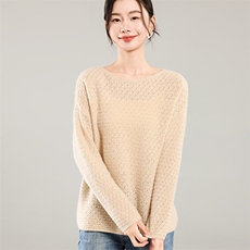 35%羊绒衫秋冬季新款舒适时尚百搭女式宽松长袖打底毛衣，女装羊绒衫，琳尚羊绒
