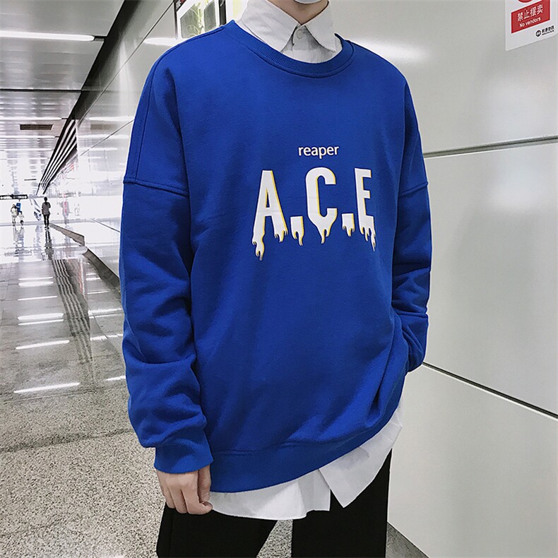 新春字母印花长袖圆领套头卫衣AW019-P30港仔1,男装卫衣,电商A003