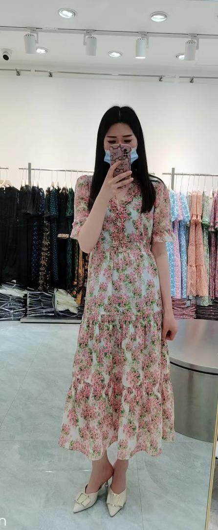 夏季新款，碎花连衣裙，女装连衣裙，芳姿菲