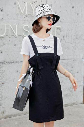 背带套裙，女装，他她迷