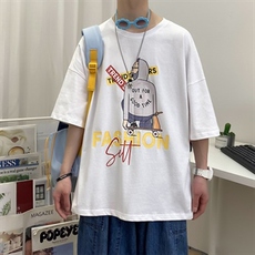 主推港风夏季短袖t恤男潮流时尚休闲t恤A210-A8362-P32控48，男装T恤，星座210-3