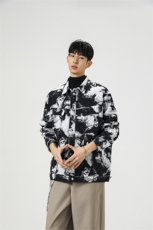 可二开定制扎染雾霾小香风面料大码M-5XL夹克男JK78082P79控128，男装夹克，星座226-1