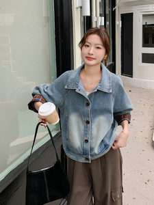 ins韩版可盐可甜减龄牛仔夹克上衣女春新款小个子休闲显瘦短外套图片