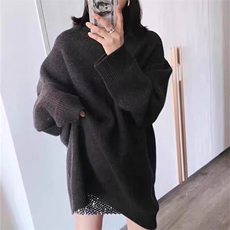 2025舒适百搭简约秋冬新款慵懒高领针织衫羊毛衫，女装羊毛衫，千御纺羊绒