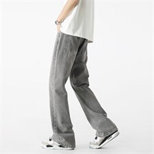 微喇牛仔裤男款夏季半松紧潮流美式vibe复古XZ201-7110P42，男装牛仔裤，星座201