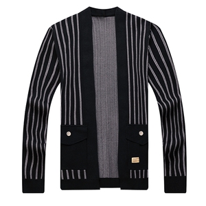 春秋新款长袖男款针织衫高档休闲百搭宽松外穿毛衣潮流开衫外套图片