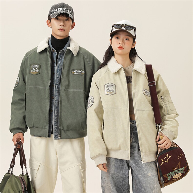 2025冬季新款男装日系潮牌纯色宽松休闲棉服加厚外套MY386-F172,男装棉衣,电商A101（原外27）