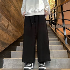 秋季新款港风日系复古oversize双面摇粒绒阔腿休闲裤ZK3786-P35，男装休闲裤，星座313A(原308A-2)