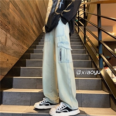 XZ616早秋季新款大码工装拉链牛仔裤TY502P65控78，男装牛仔裤，星座512A（原616）