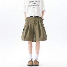 8XL-M工装西装短裤男夏季宽松大码日系痞帅高级五分裤DK26002P48，男装休闲裤，电商B312