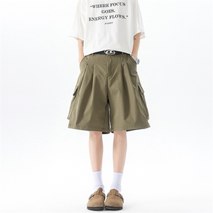 8XL-M工装西装短裤男夏季宽松大码日系痞帅高级五分裤DK26002P48图片