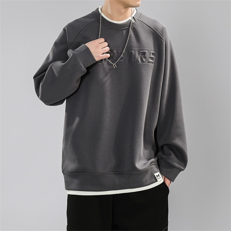 开春新款假两件卫衣男款美式外套小众设计春秋装MY02310-P58,男装卫衣,星座308B-1