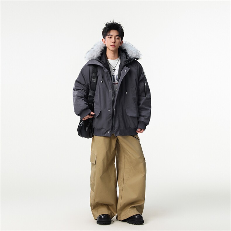 现货-美式复古派克服毛领棉服冬季保暖棉衣218-7-M133-P135-控188,男装棉衣,星座218-7