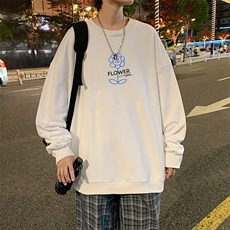 S6274-P28秋季圆领卫衣男大码韩版宽松长袖外套，男装卫衣，电商A040