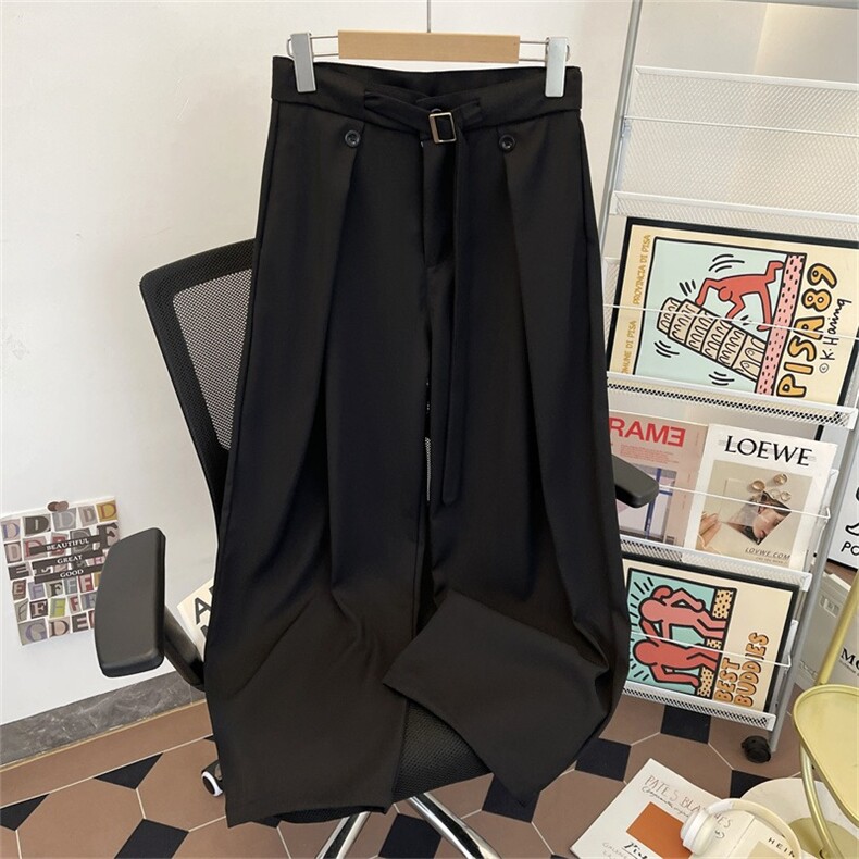 亚麻西裤男款直筒休闲阔腿裤3801P63，男装西裤，星座410-2